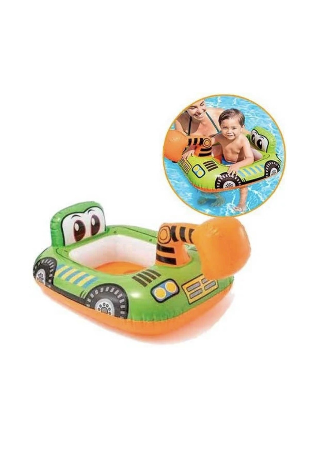 Дитячий надувний круг ходунки плотик з ніжками екскаватор для дітей від 1 року для безпечного купання басейну (52311-Нов) Unbranded (253282684)