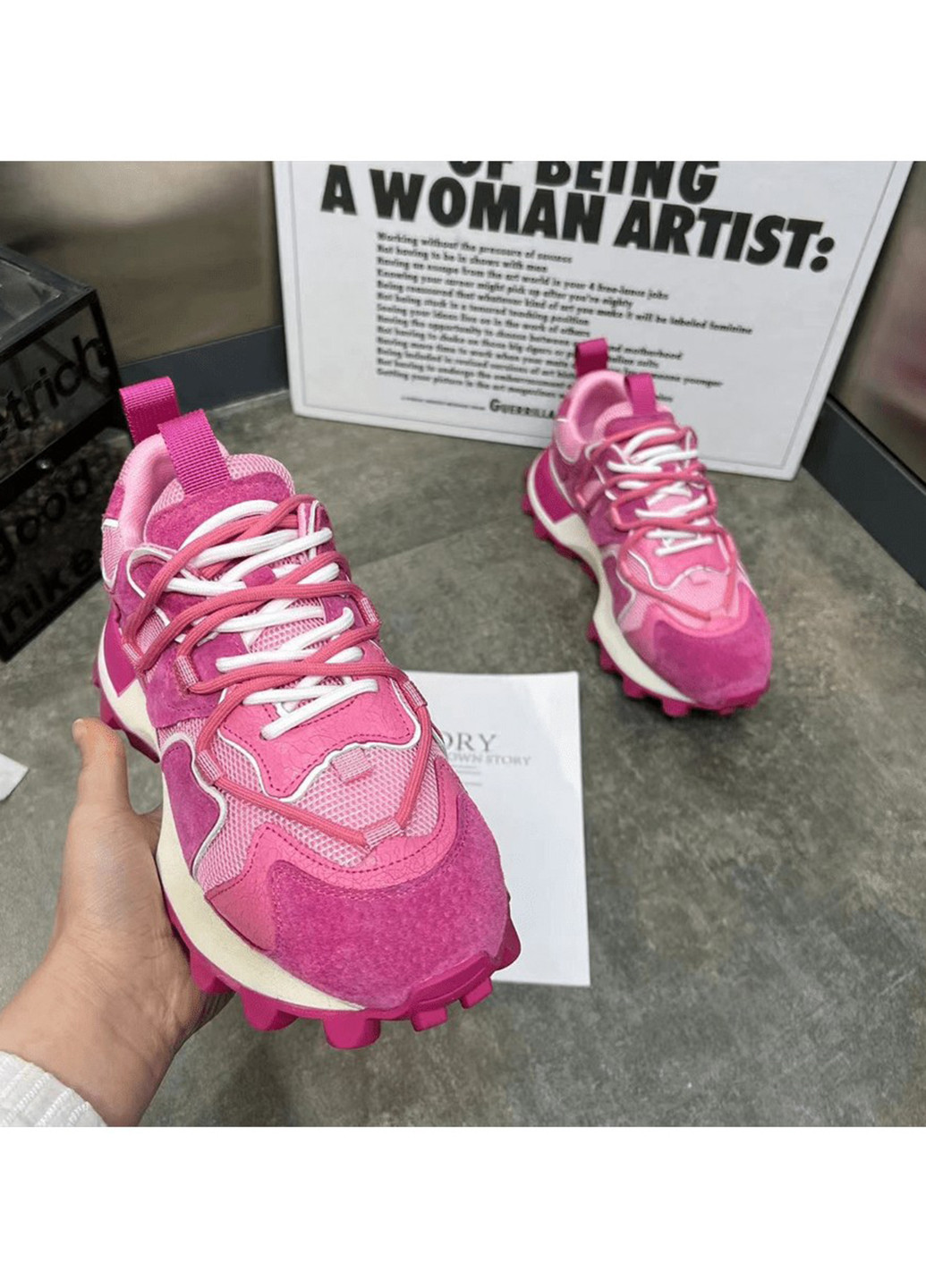 Кроссовки SHEIN розовые демисезоны (356956992)