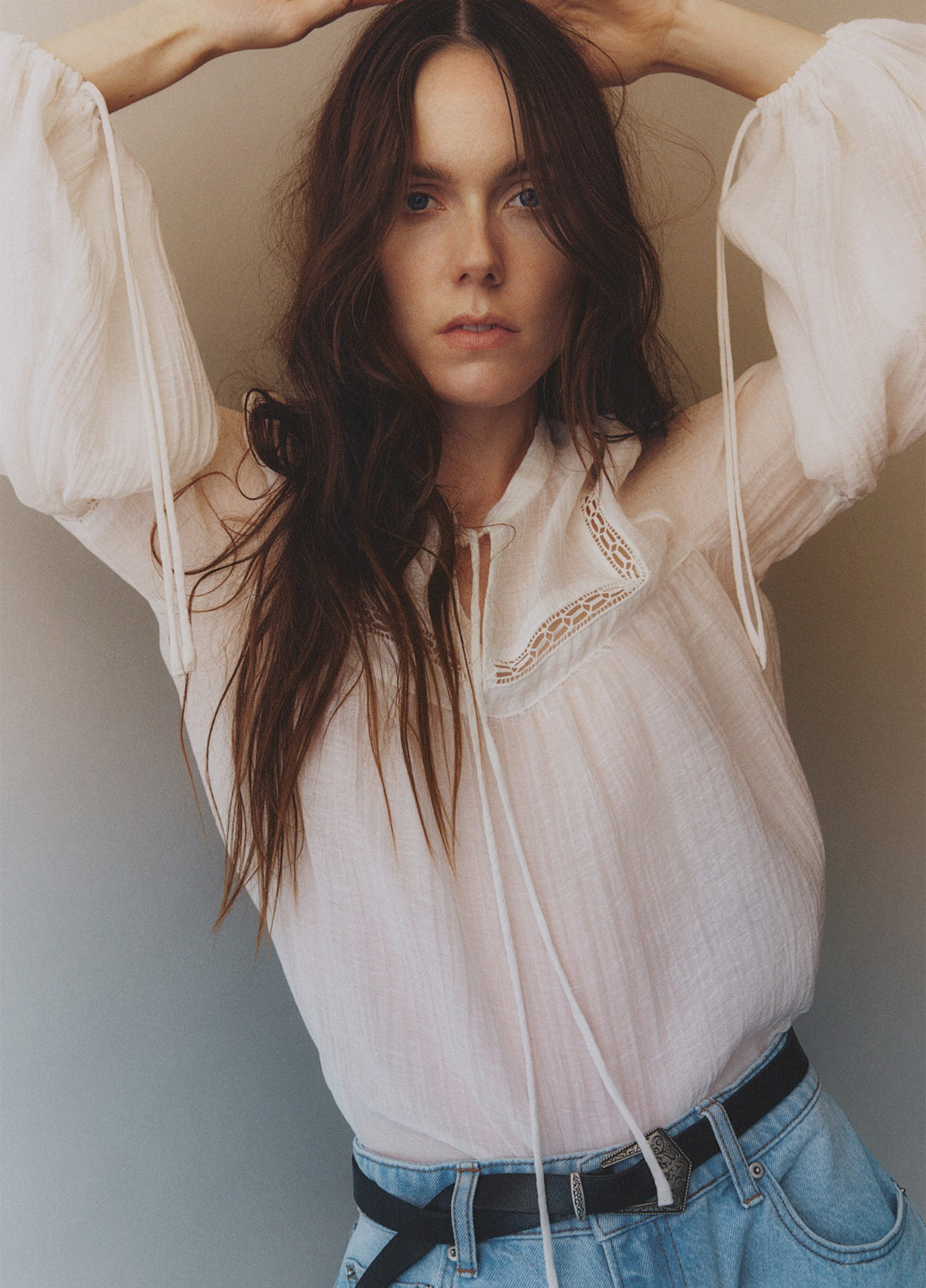 Белая блузка H&M