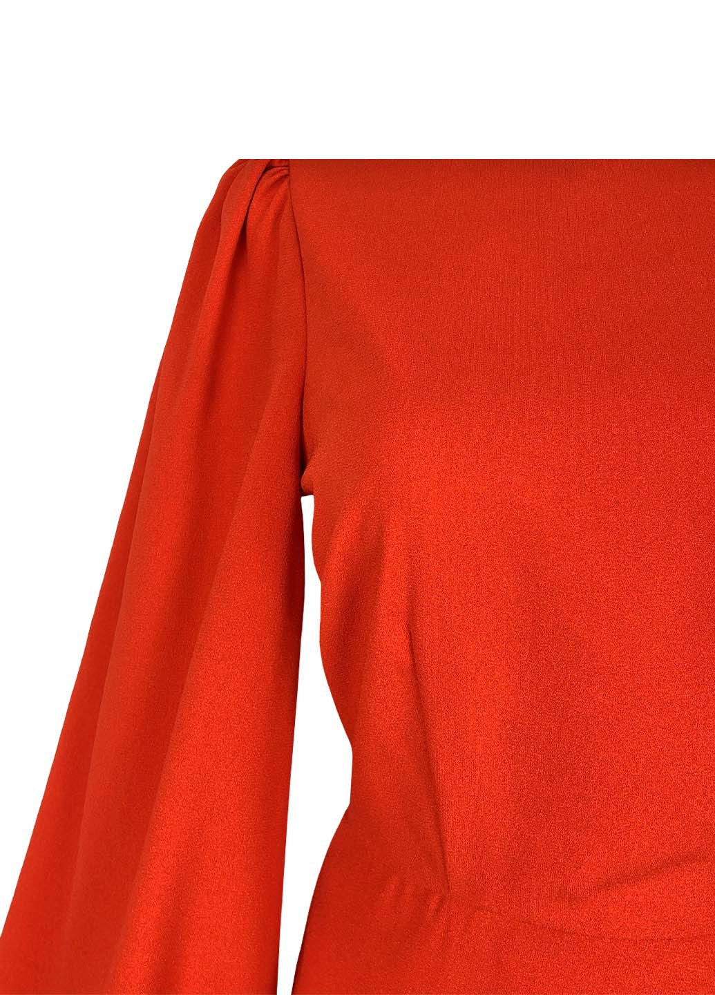 Оранжевое вечернее оранжевое мини платье с обьемными рукавами Finders Keepers однотонное