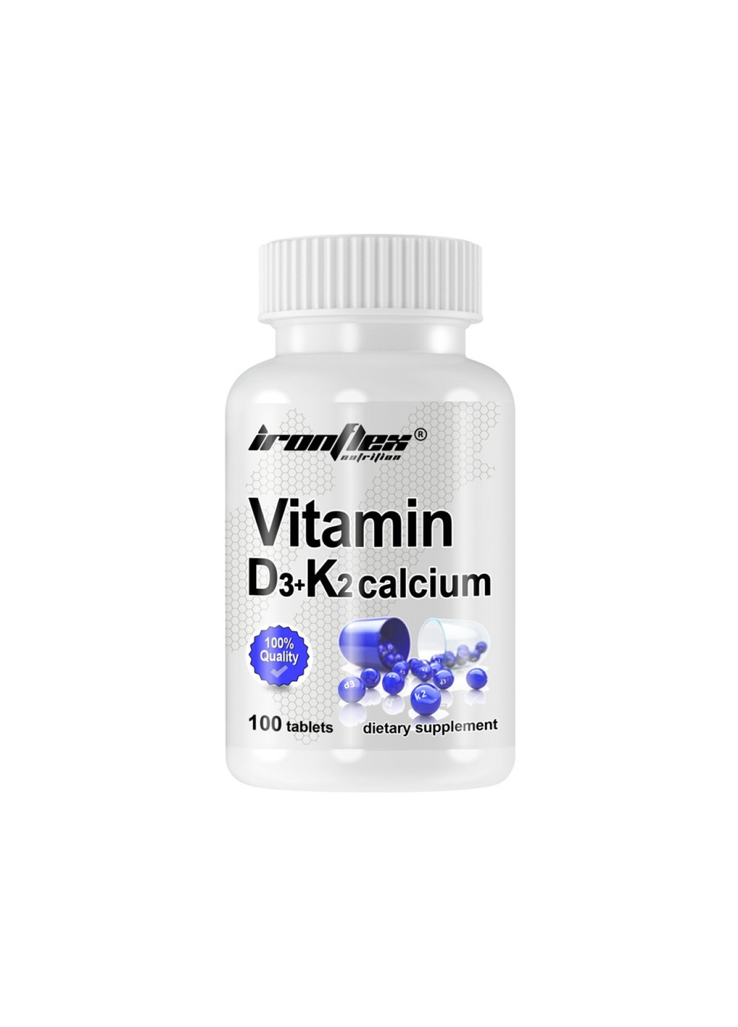 Комплекс вітамінів Vitamin D3 + K2 calcium 100 таблеток Iron Flex (255407803)