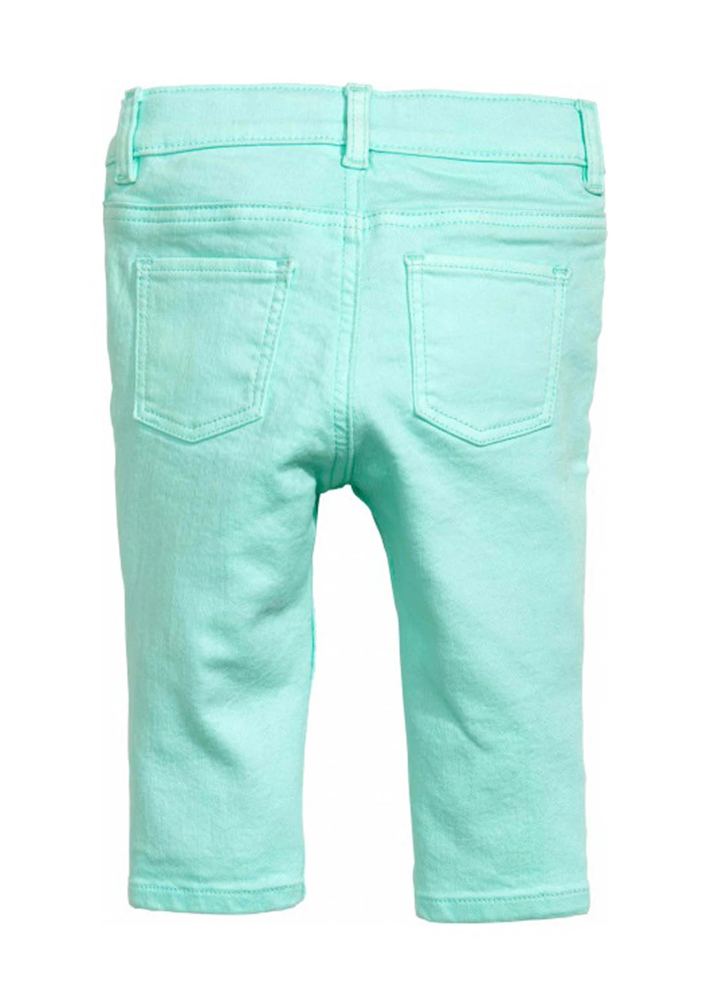 Мятные демисезонные зауженные джинсы H&M