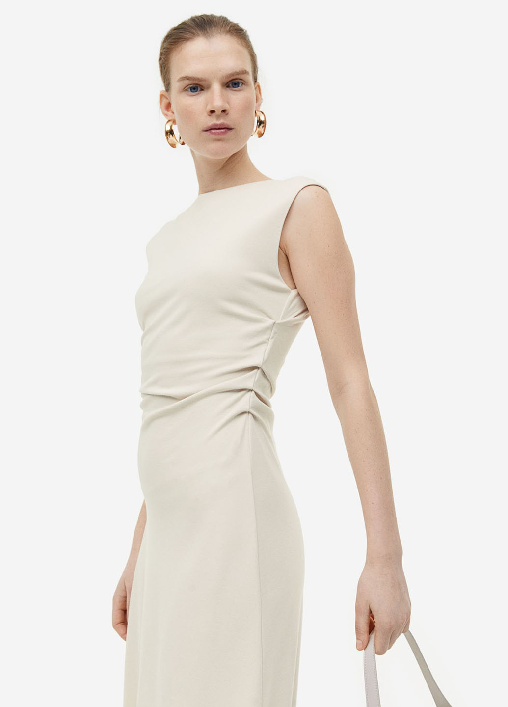 Світло-бежева кежуал сукня футляр H&M однотонна