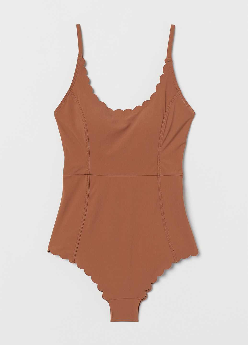 Светло-коричневый летний купальник слитный H&M