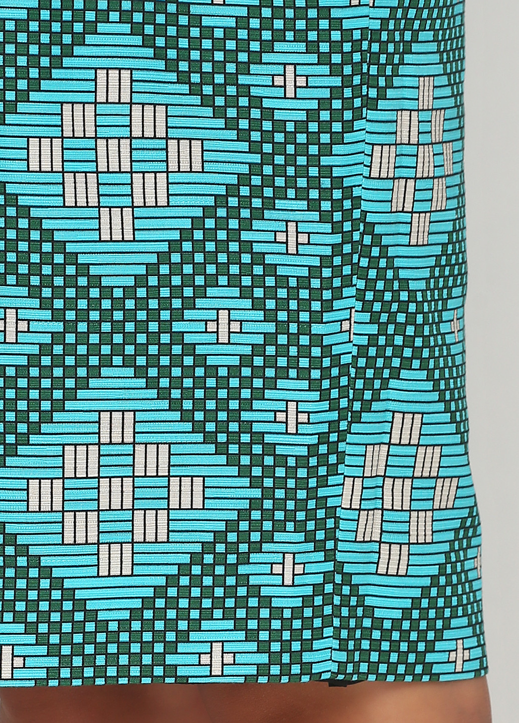 Бирюзовая кэжуал с геометрическим узором юбка Jonathan Saunders карандаш