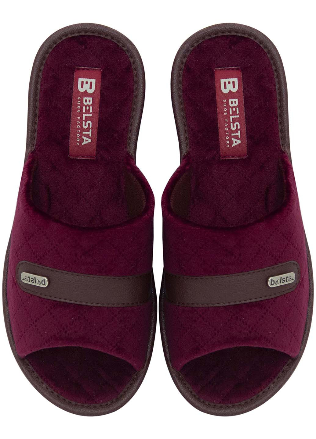 Бордовые тапочки женские Белста