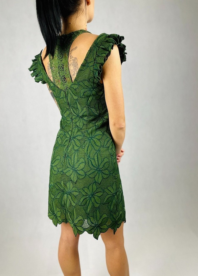 Зеленое кэжуал платье Guess однотонное