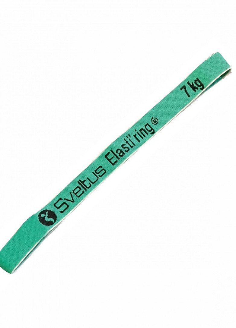 Стрічка для фітнесу тканинна Elasti'ring в коробці + QR код Зелена 7 кг (SLTS-0025) Sveltus (254398148)