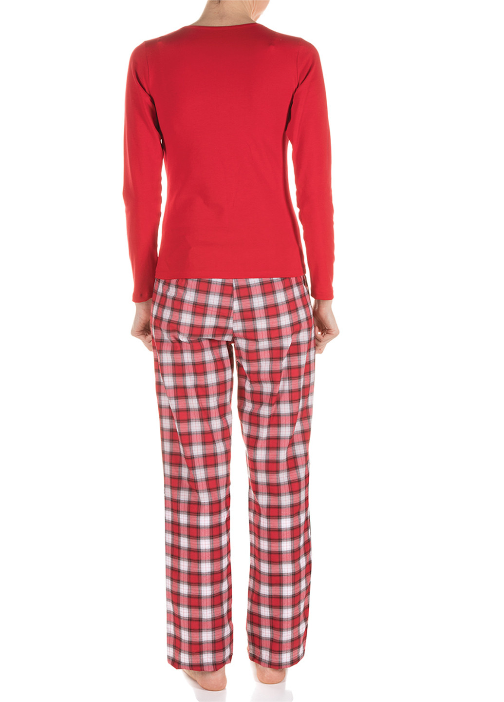 Красная всесезон пижама (лонгслив, брюки) лонгслив + брюки DoReMi