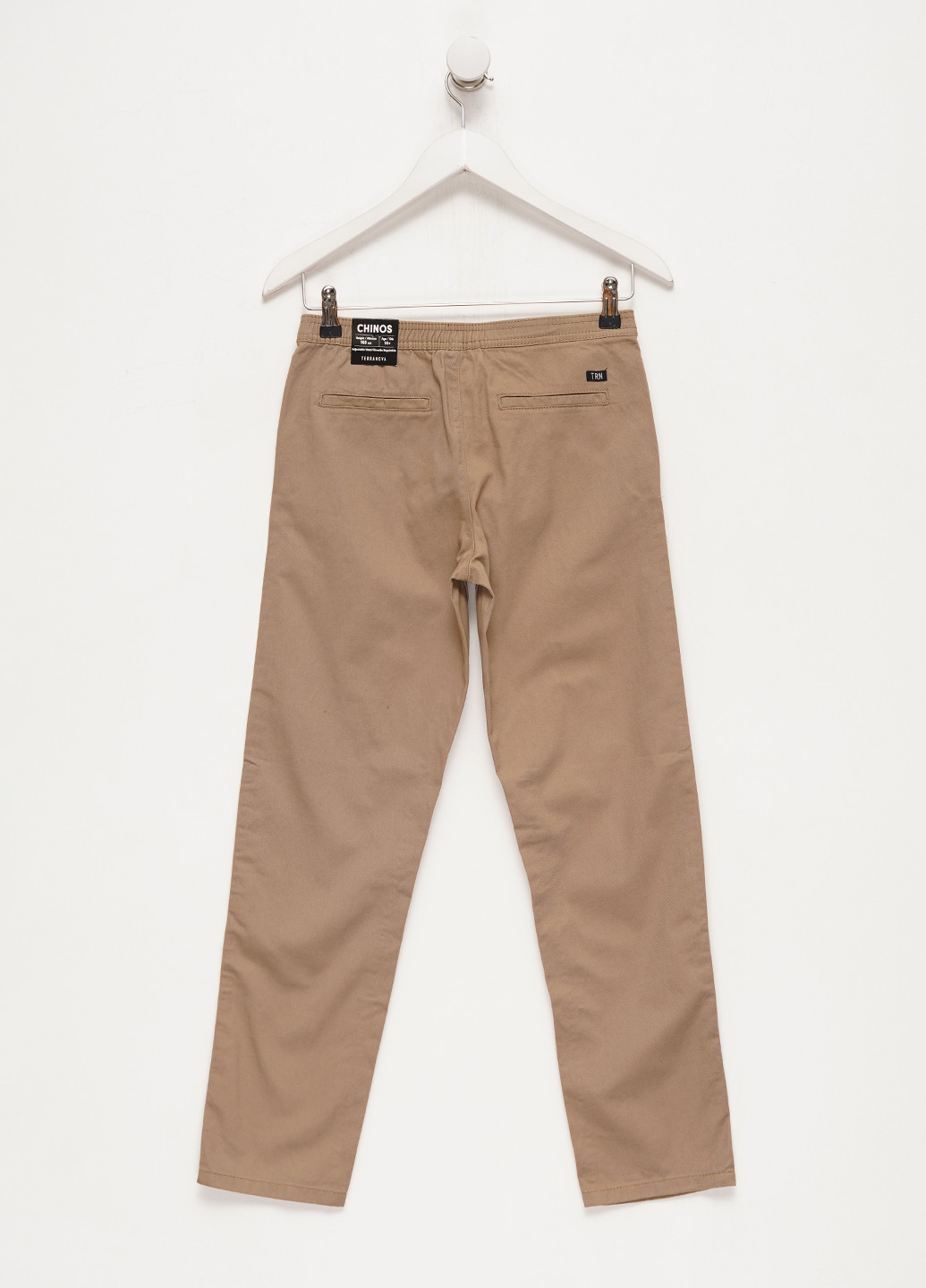 Светло-коричневые кэжуал демисезонные брюки чиносы Terranova