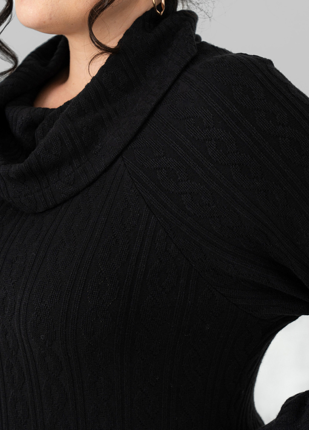 Черное кэжуал платье платье-свитер A'll Posa однотонное