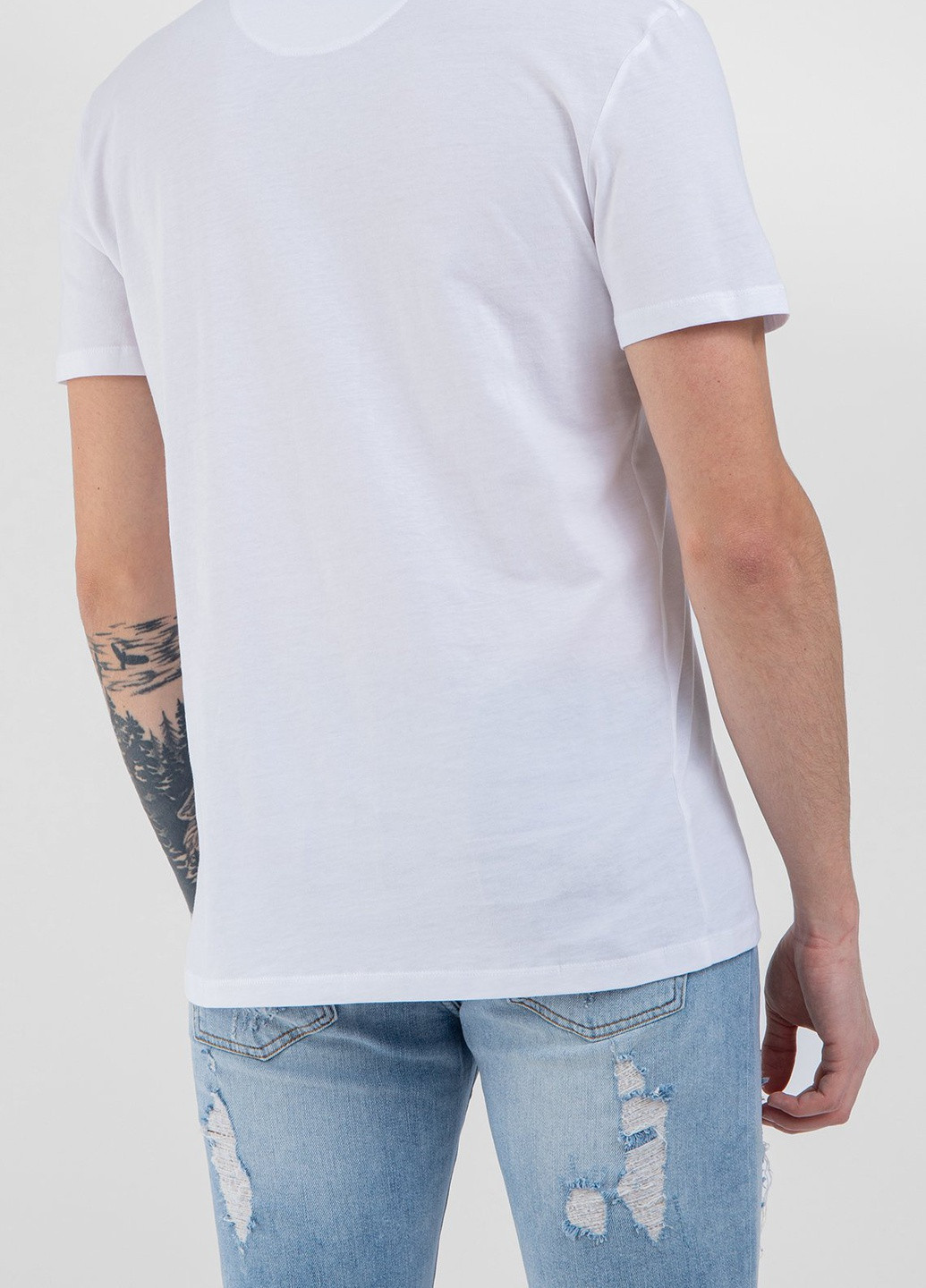 Белая белая футболка с принтом Valentino