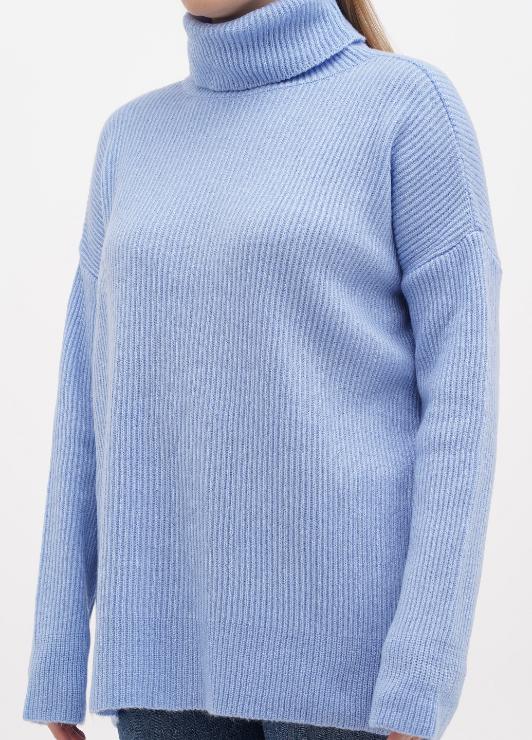 Голубой демисезонный свитер La Pomme