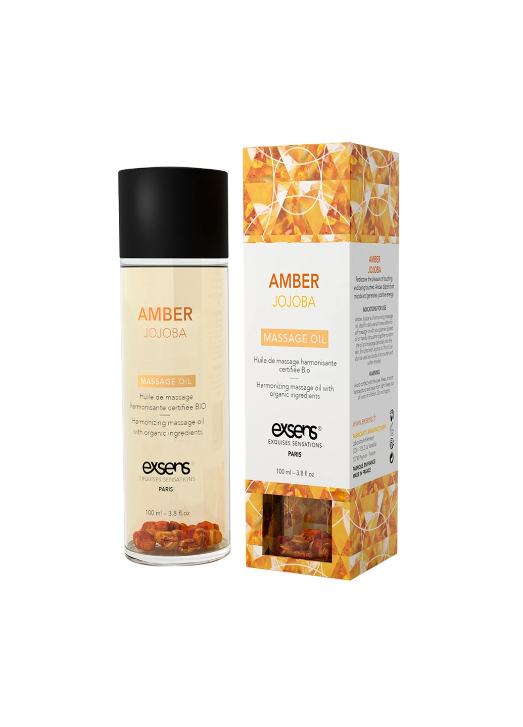Массажное масло Amber Jojoba (гармонизирующее с янтарем) 100мл, натуральное Exsens (252156234)