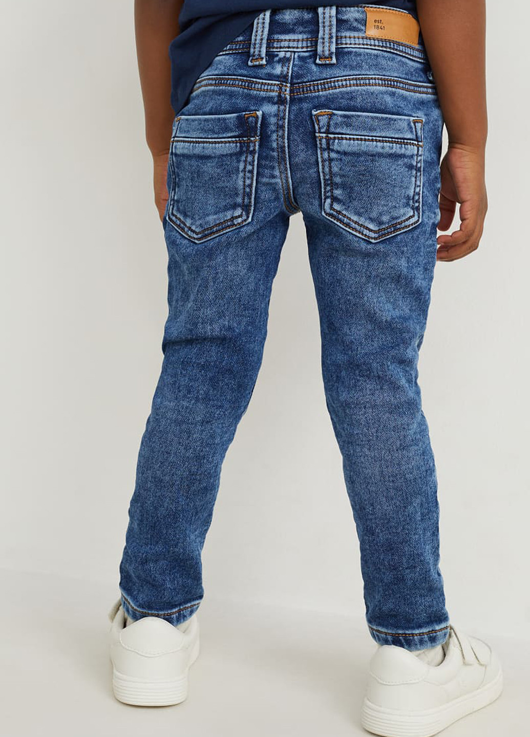 Синие демисезонные скинни джинсы C&A