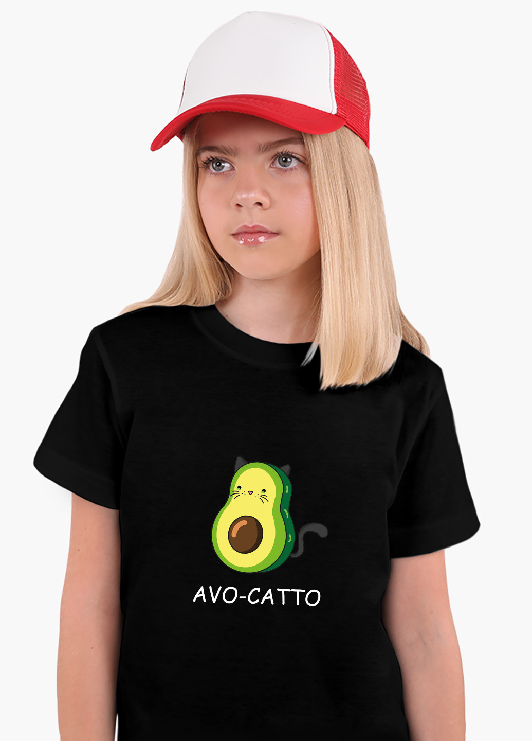 Черная демисезонная футболка детская авокадо (avocado)(9224-1372) MobiPrint