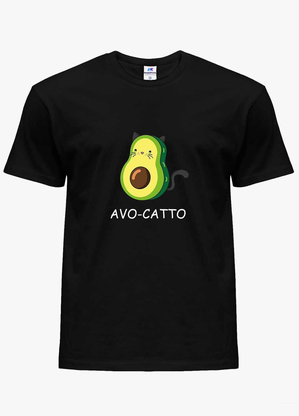 Чорна демісезонна футболка дитяча авокадо (avocado) (9224-1372) MobiPrint