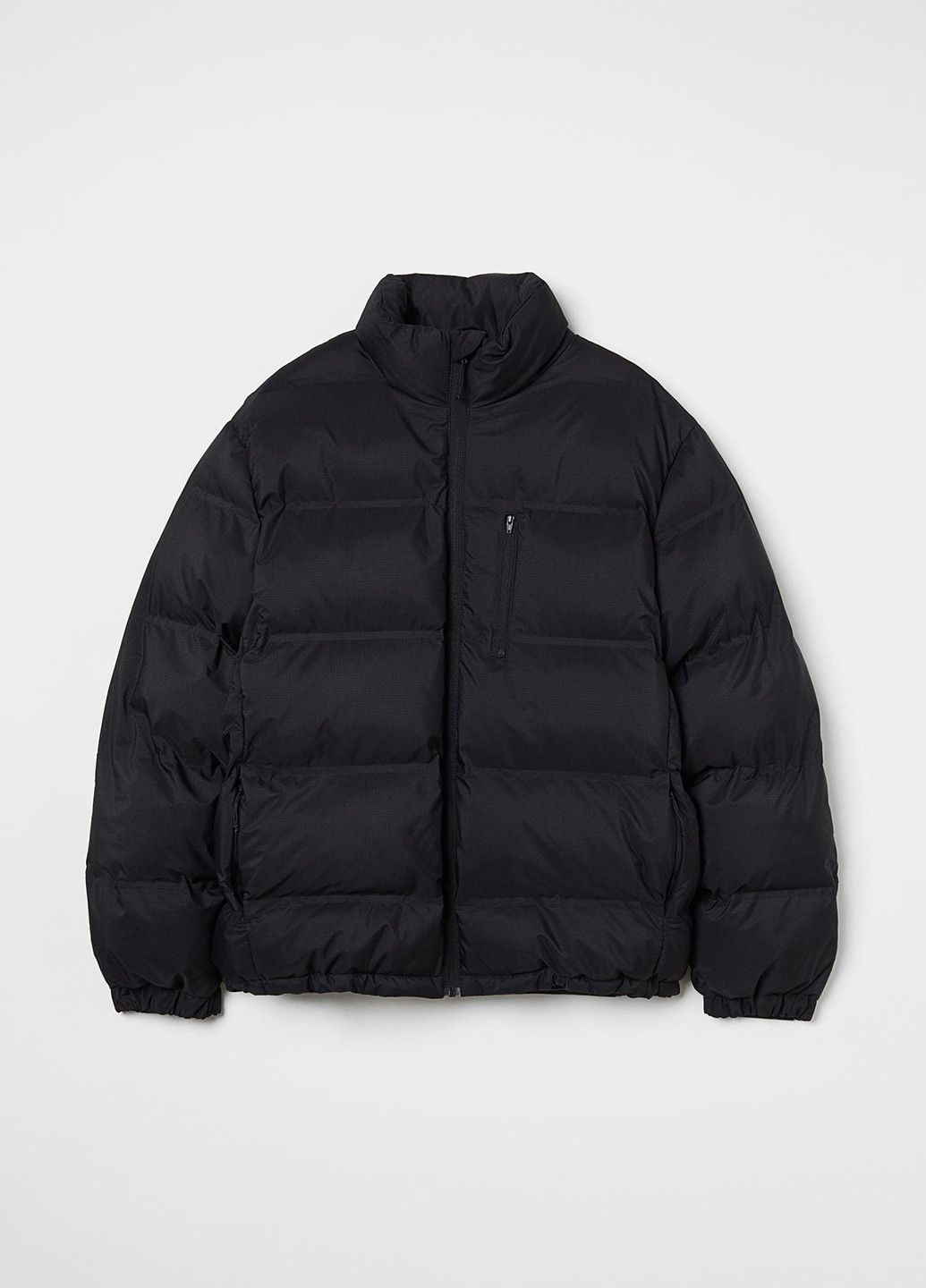 Черная зимняя куртка H&M