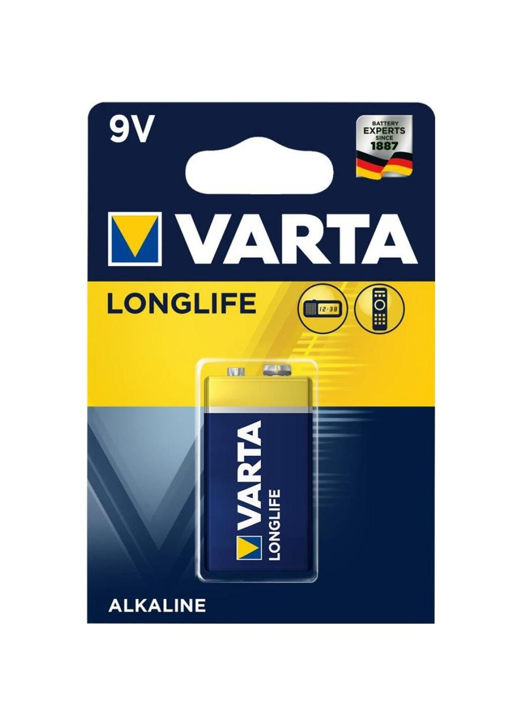 LONGLIFE 9V 6LR61 Акумулятор (04122101411) Varta (251411830)