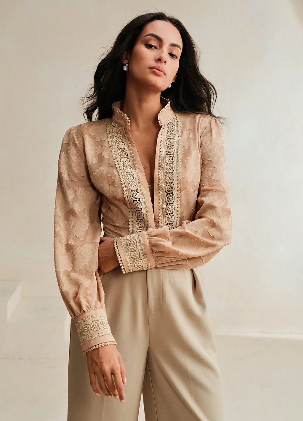 Коричнева блуза SHEIN