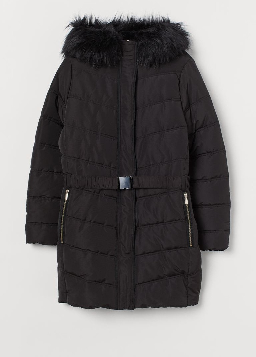 Чорна зимня куртка чорний H&M