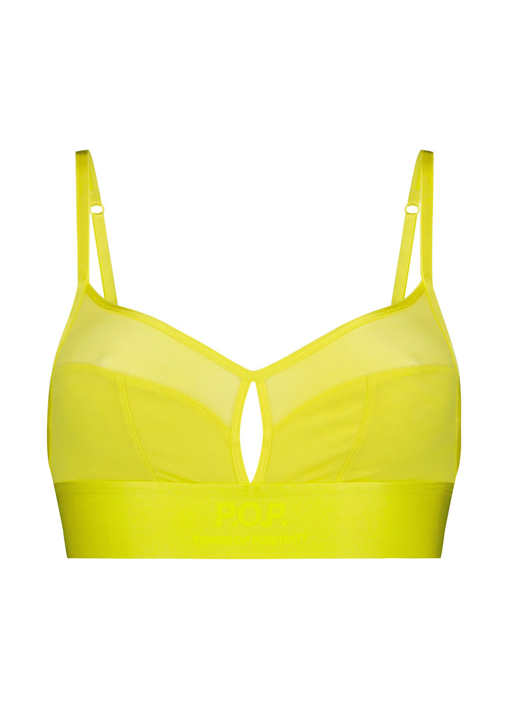 Кислотно-жовтий топ бюстгальтер Hunkemoller без кісточок поліамід