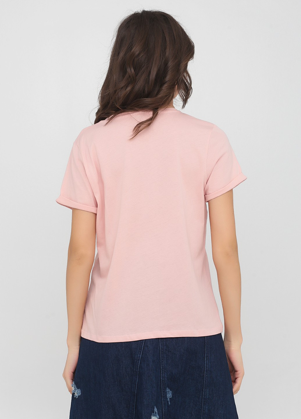 Розовая летняя футболка Rut & Circle