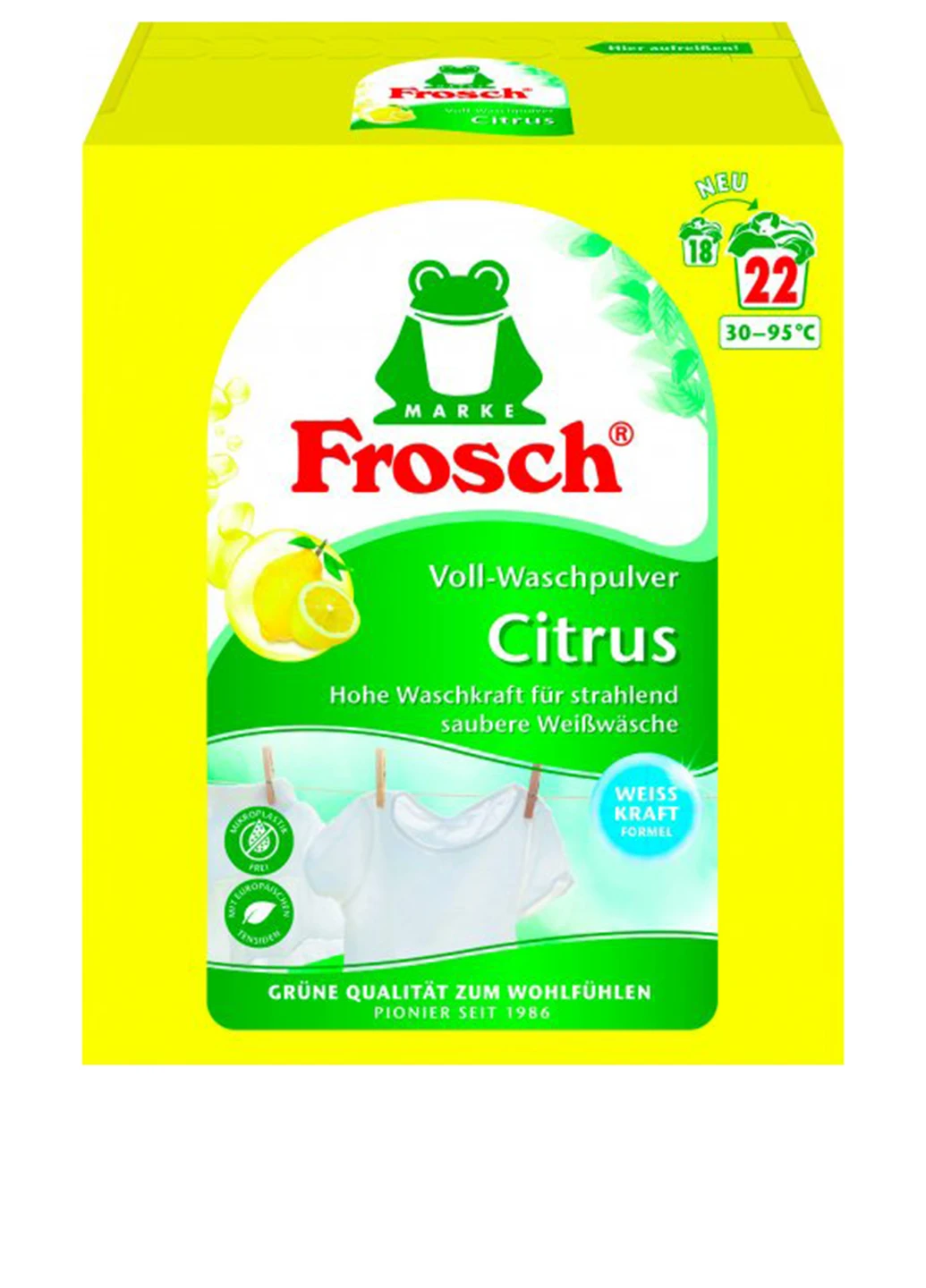 Концентрированный порошок Цитрус, 1,45 кг Frosch (258927212)