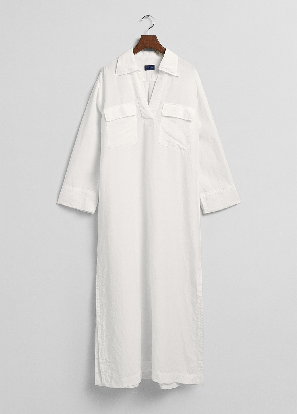 Молочное кэжуал платье рубашка Gant однотонное