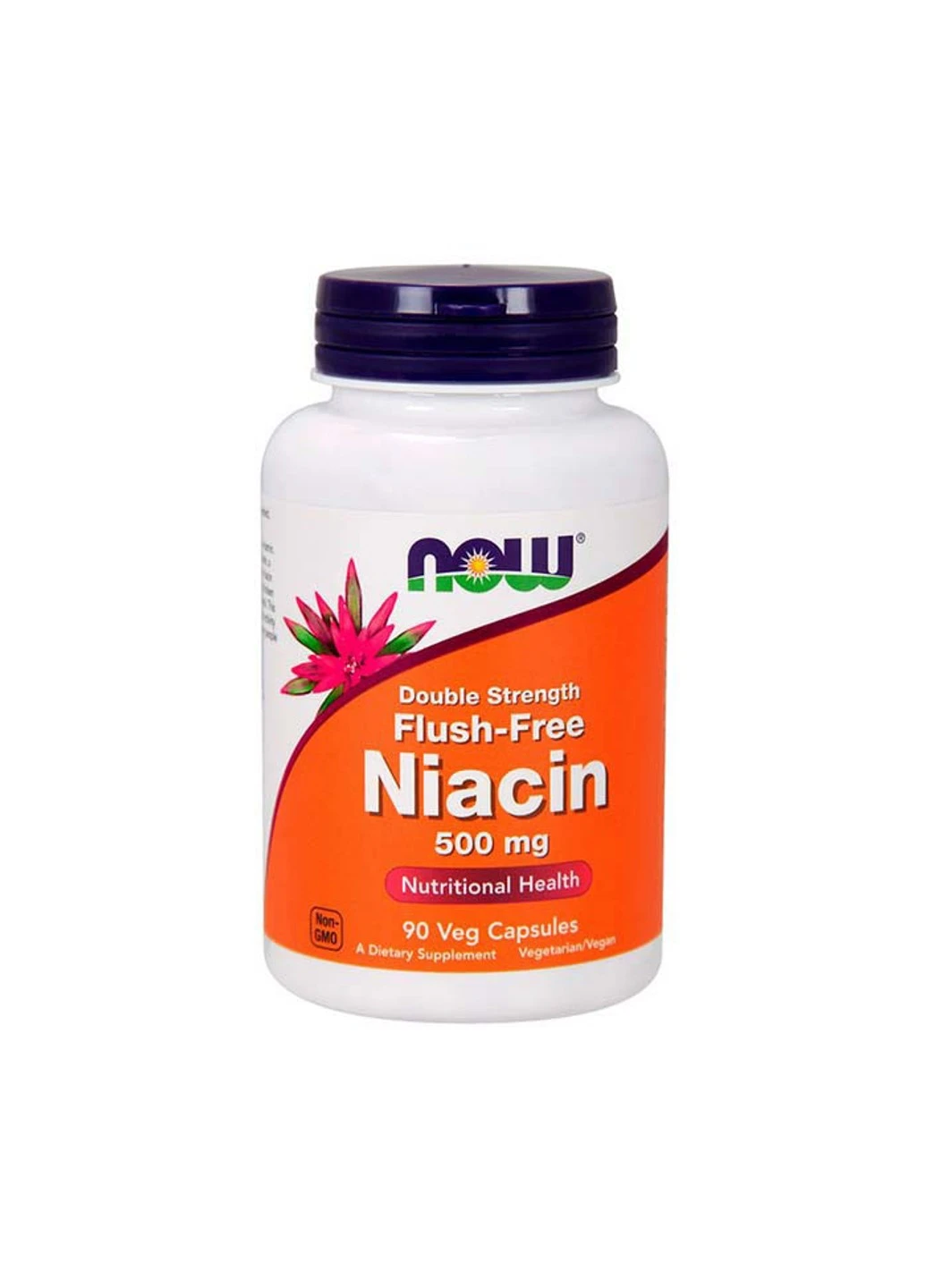 Ниацин Flush-Free Niacin 500 мг Double Strength (90 капс) нау фудс Now Foods (255408579)