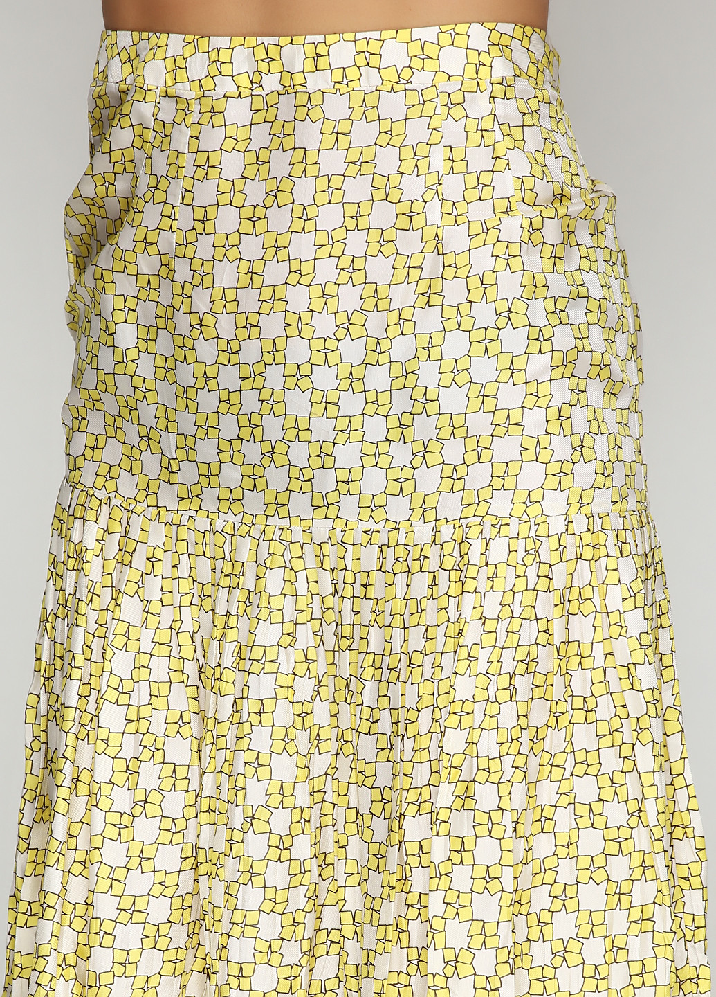 Желтая кэжуал с рисунком юбка Marni клешированная