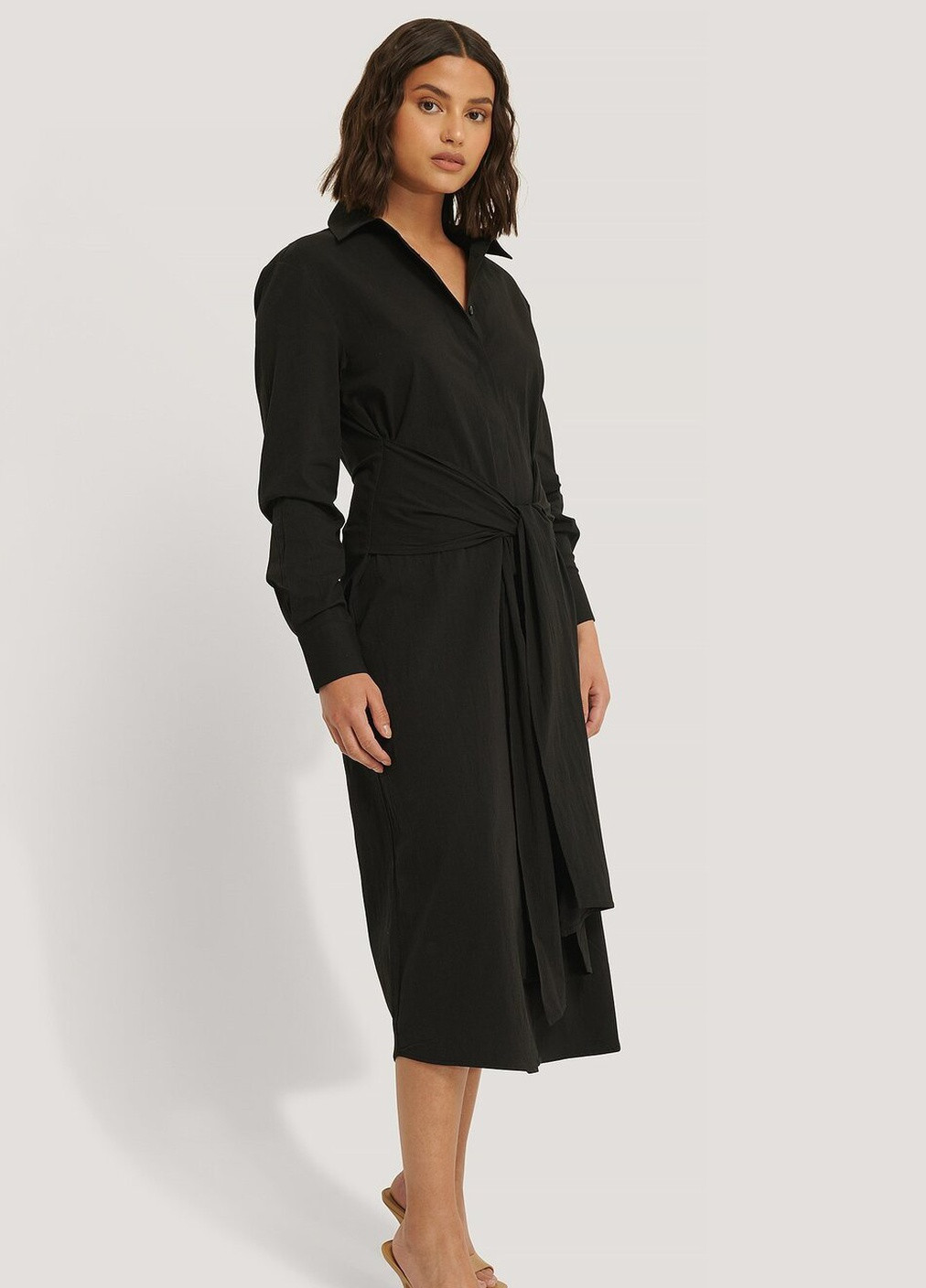 Черное кэжуал платье NA-KD однотонное