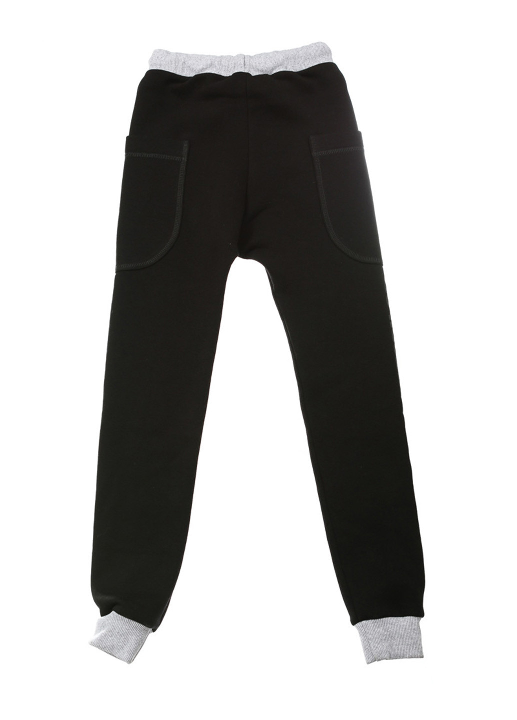 Черные кэжуал демисезонные брюки со средней талией Kids Couture