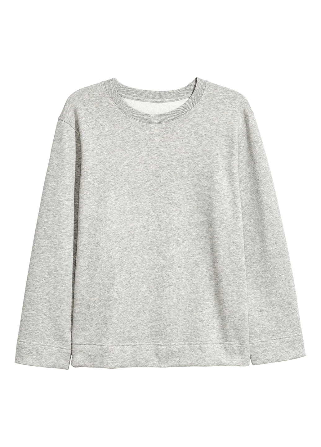 Світло-сірий світшоти H&M меланж без декору (248895774)