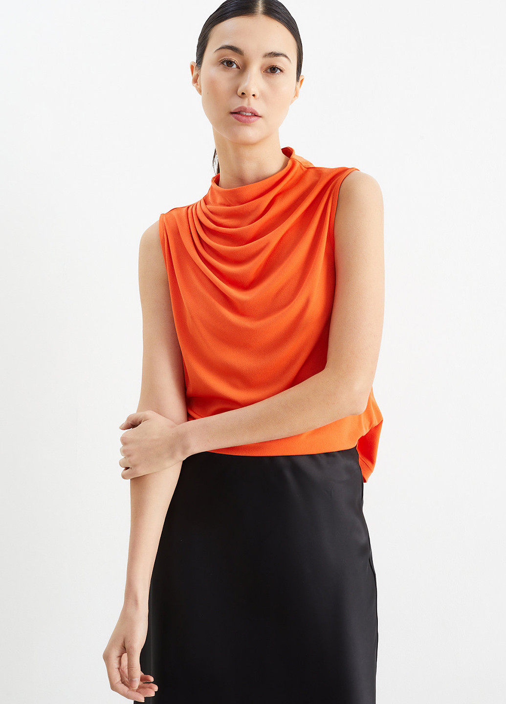 Оранжевая блуза C&A