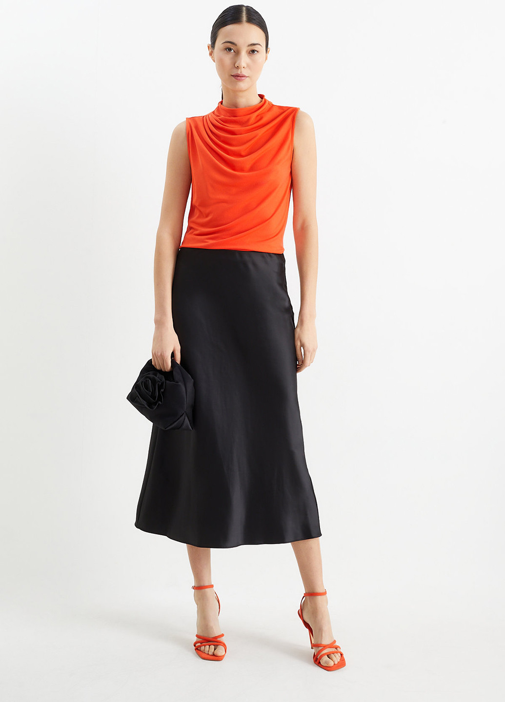 Оранжевая блуза C&A