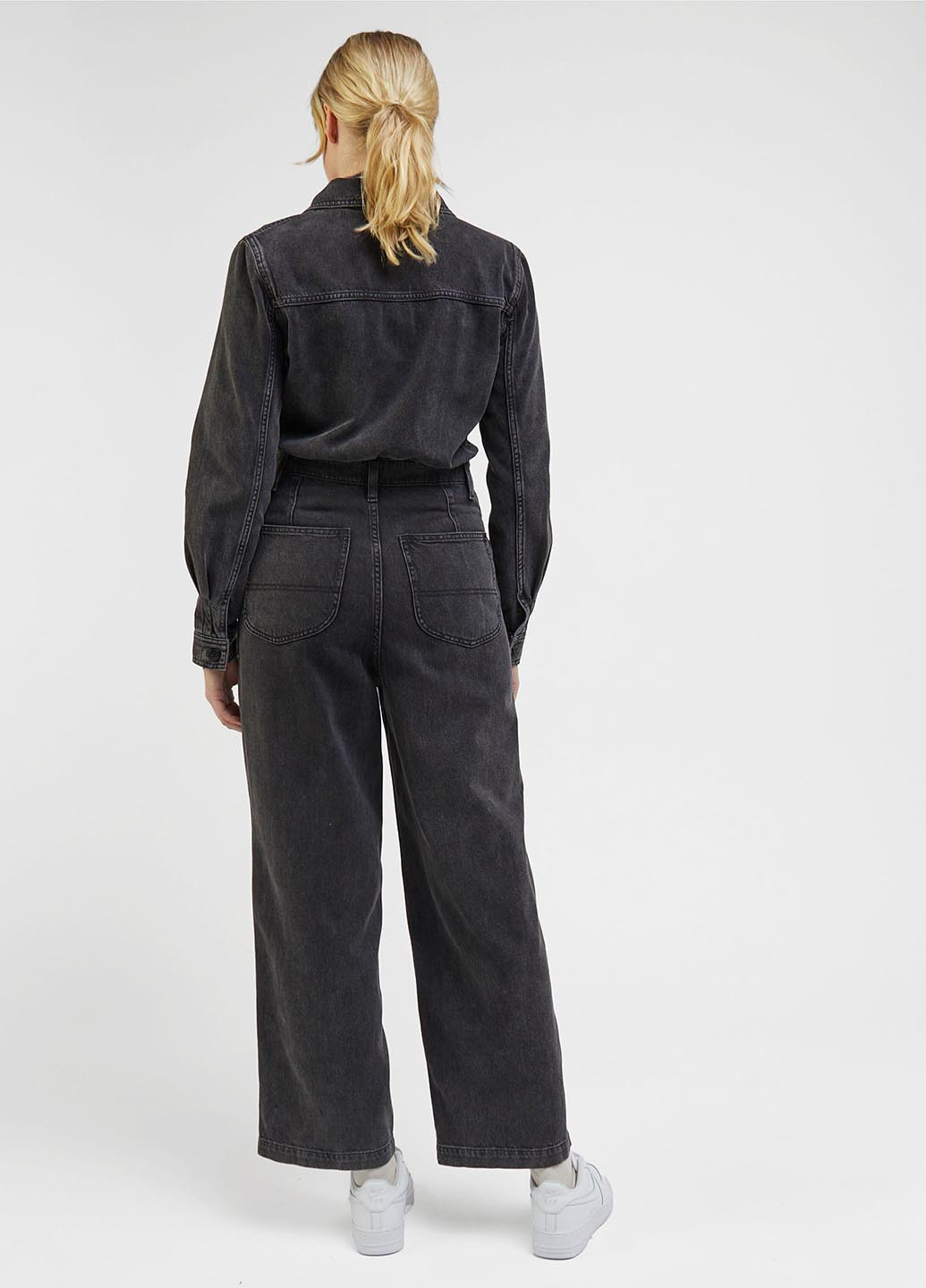 Комбінезон Lee комбінезон-брюки варенка темно-сірий джинсовий бавовна