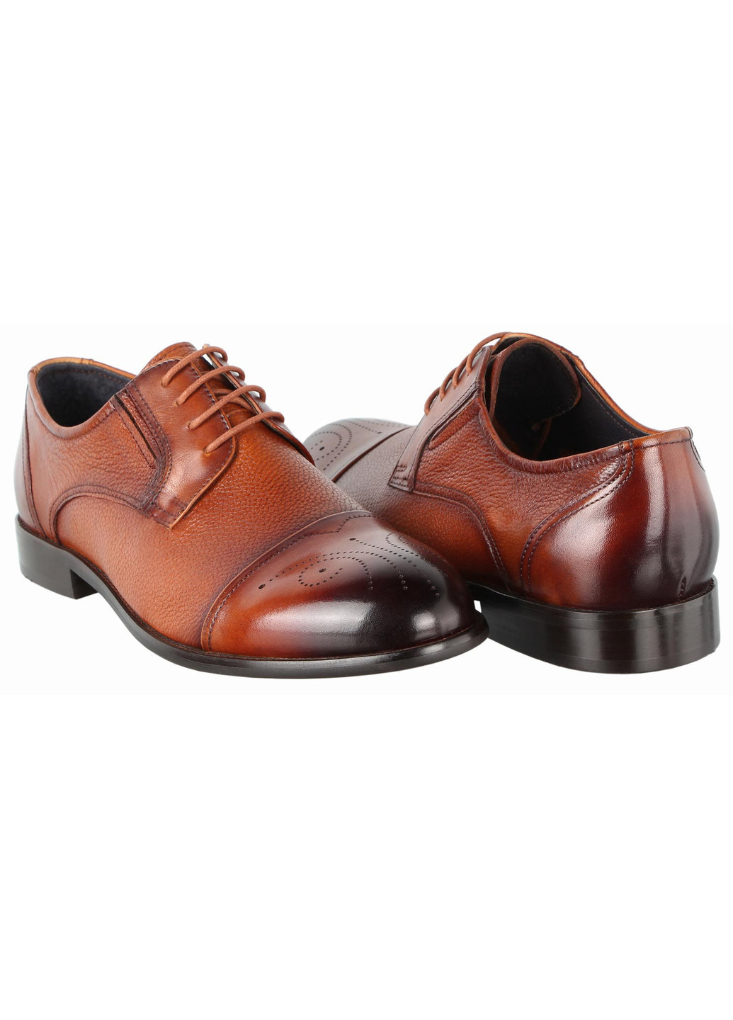 Коричневые мужские классические туфли 197406 Buts на шнурках