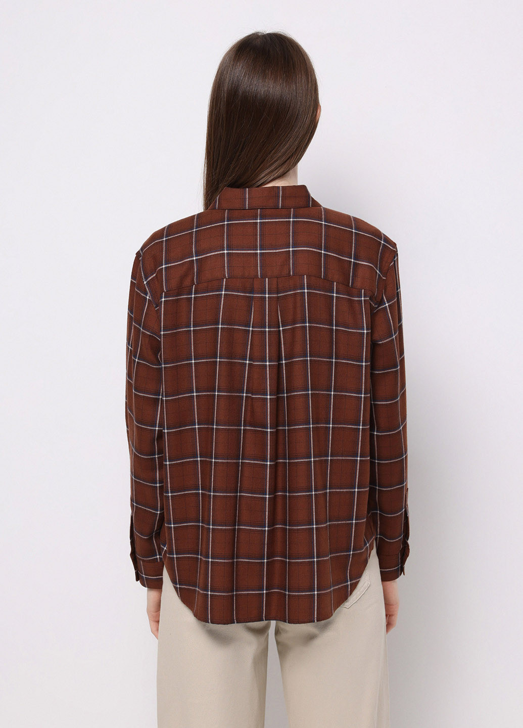 Коричневая кэжуал рубашка в клетку Colin's