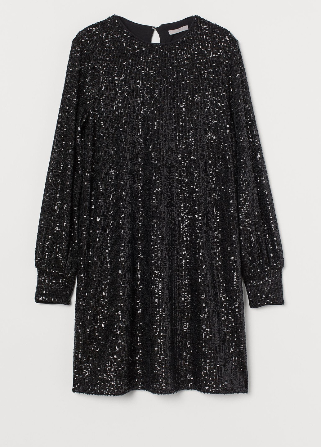 Черное вечернее платье с пайетками H&M однотонное
