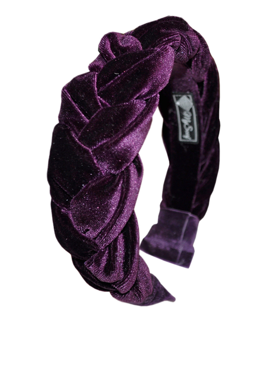 Обруч My Scarf однотонный фиолетовый текстиль