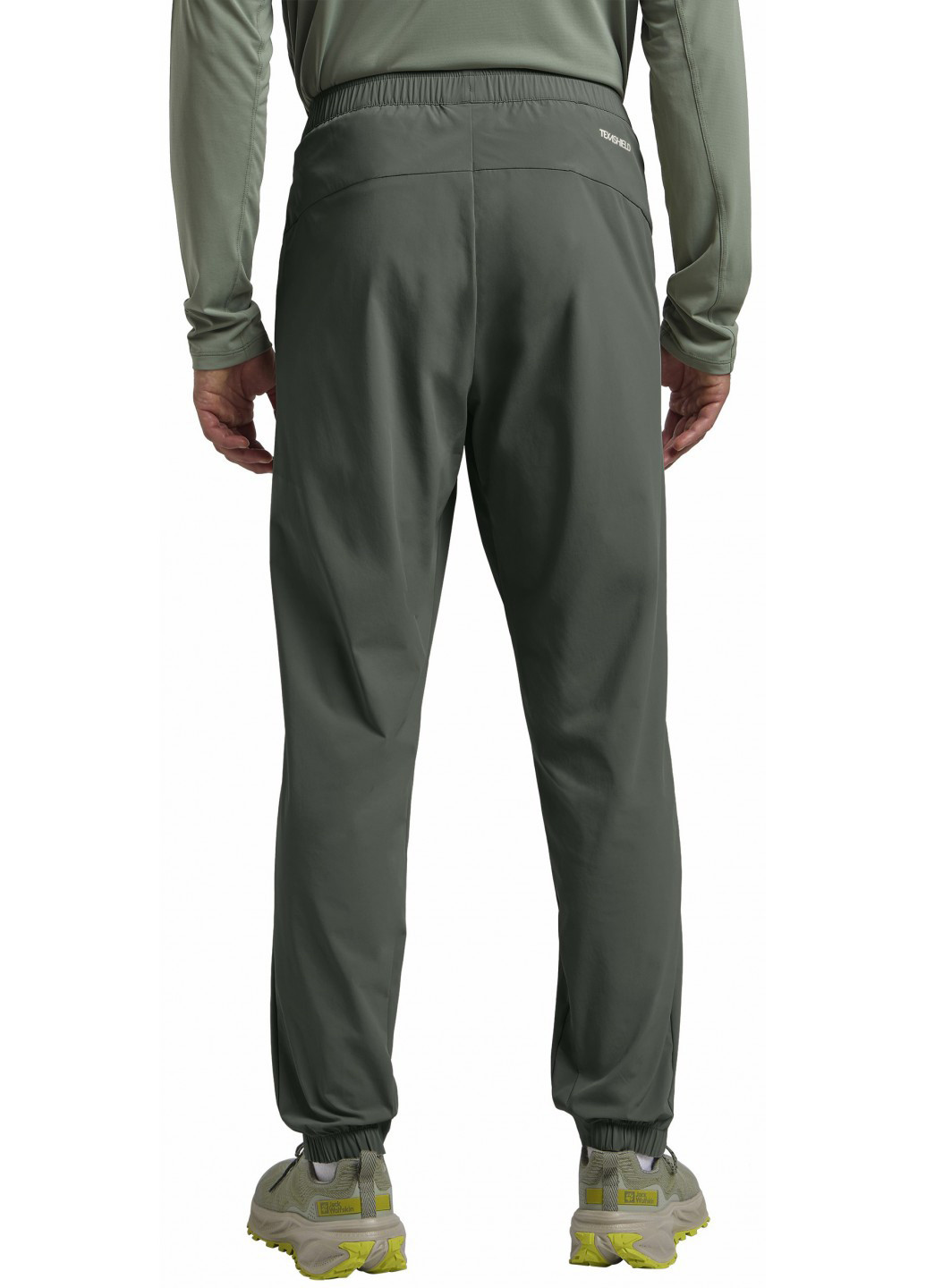 Хаки кэжуал, спортивные летние зауженные брюки Jack Wolfskin