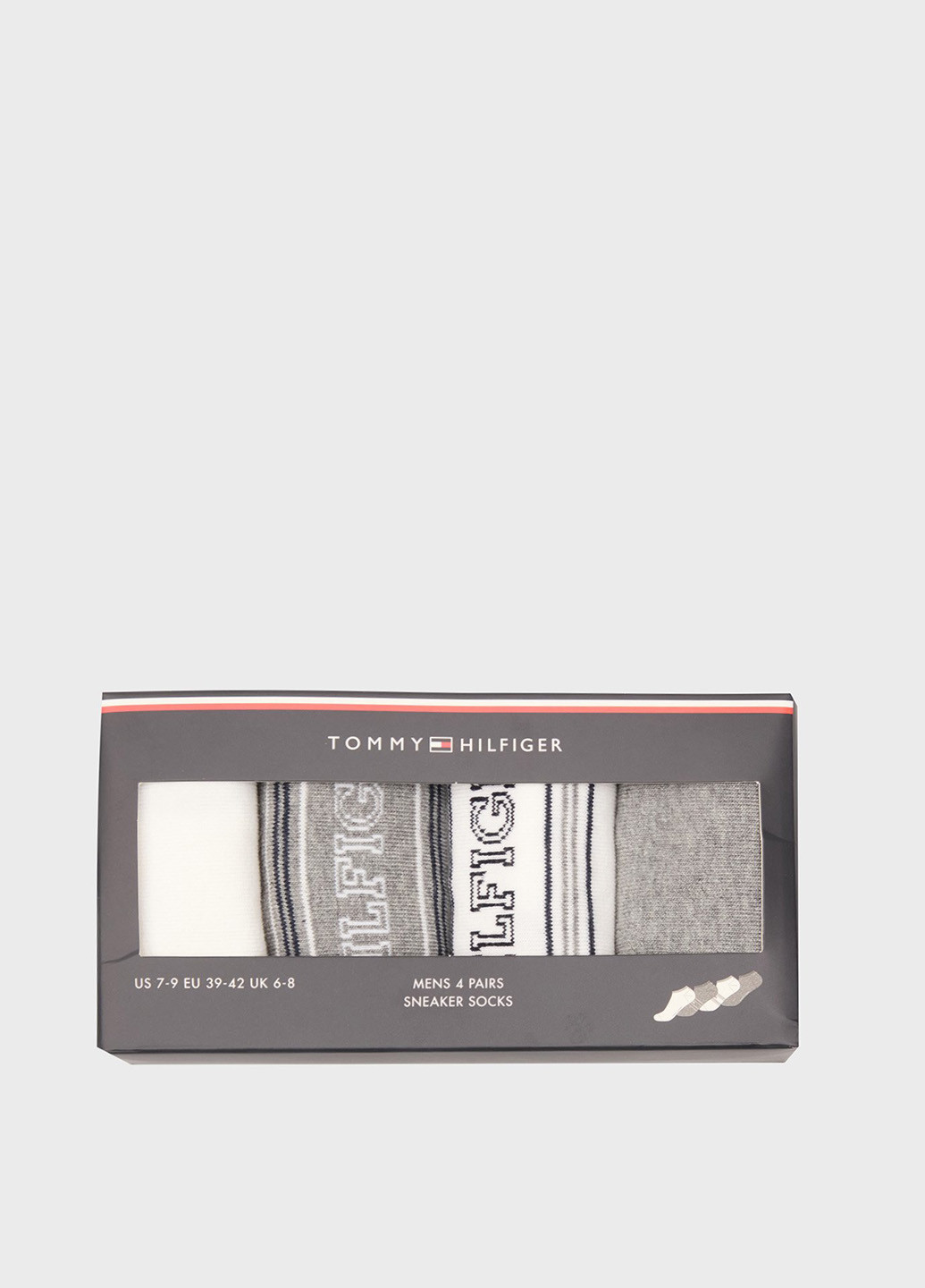 Серые носки (4 пары) Tommy Hilfiger логотипы (347149719)