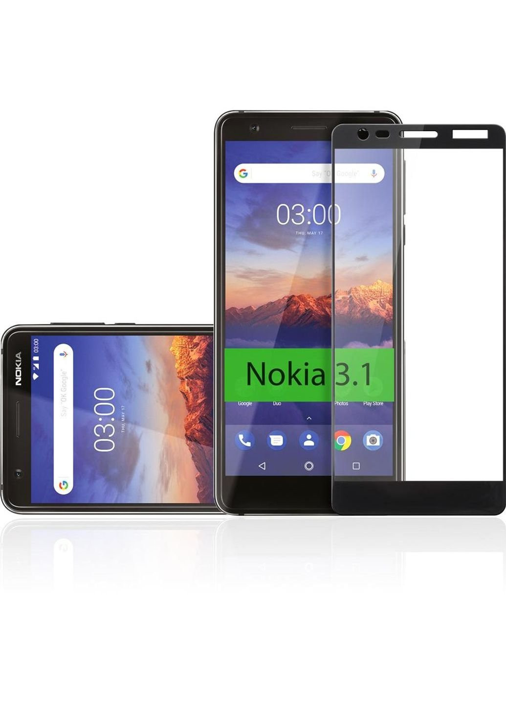 Скло захисне для Nokia 3.1 Black (VTPGS-N31B) Vinga (249597115)