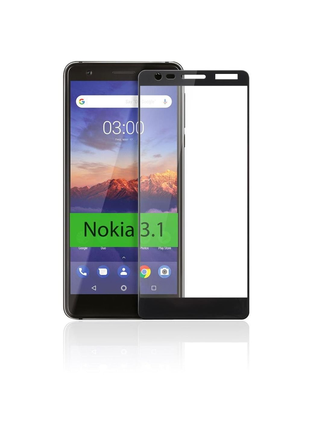Стекло защитное для Nokia 3.1 Black (VTPGS-N31B) Vinga (249597115)