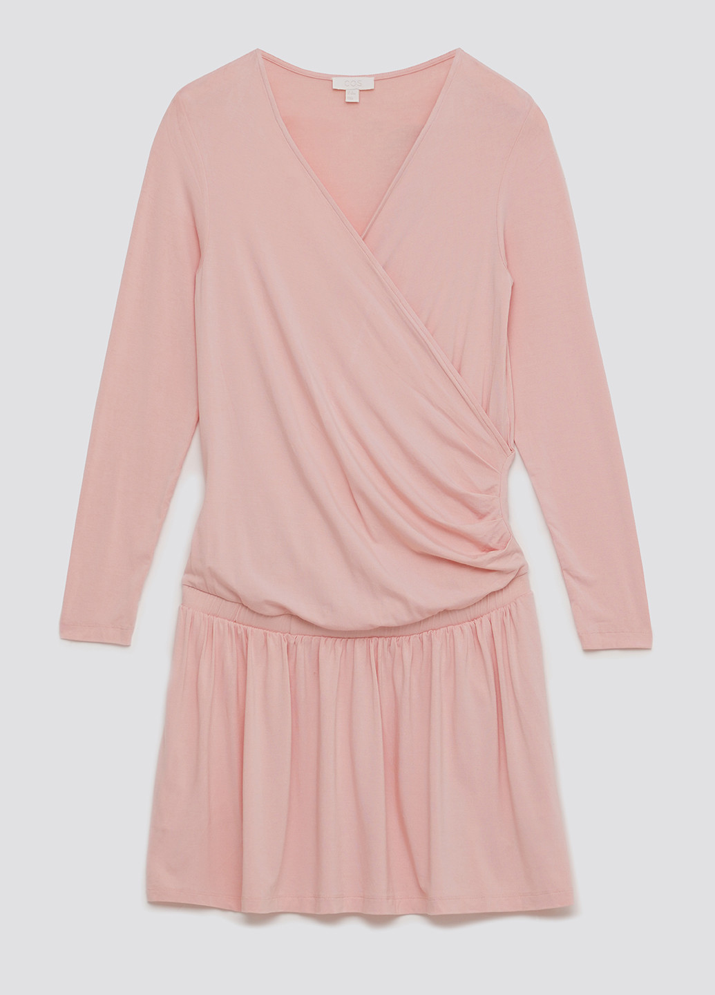 Светло-розовое кэжуал платье клеш Cos однотонное