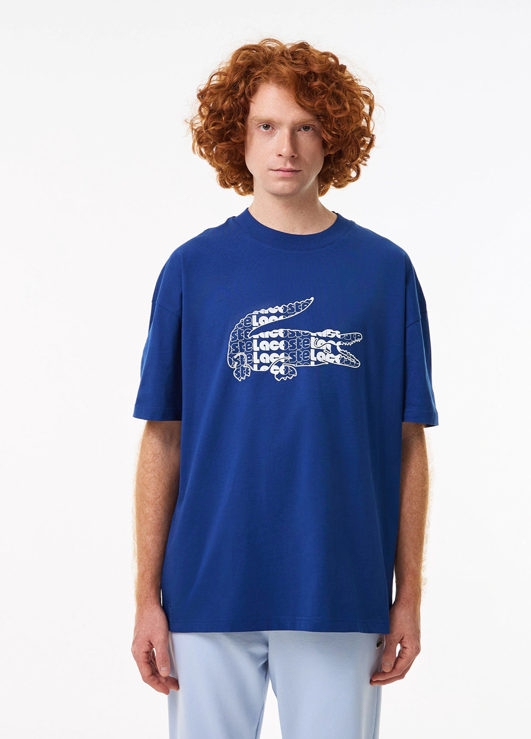 Темно-синяя футболка Lacoste