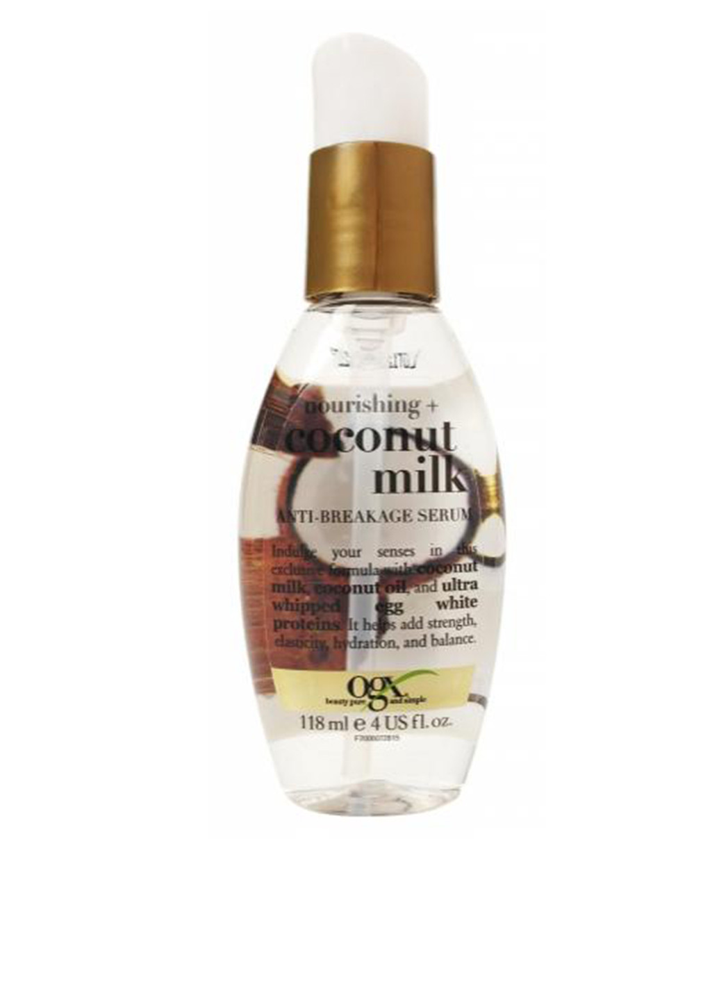 Сыворотка для волос питательная против ломкости, с кокосовым молоком, 118 мл OGX (131708612)