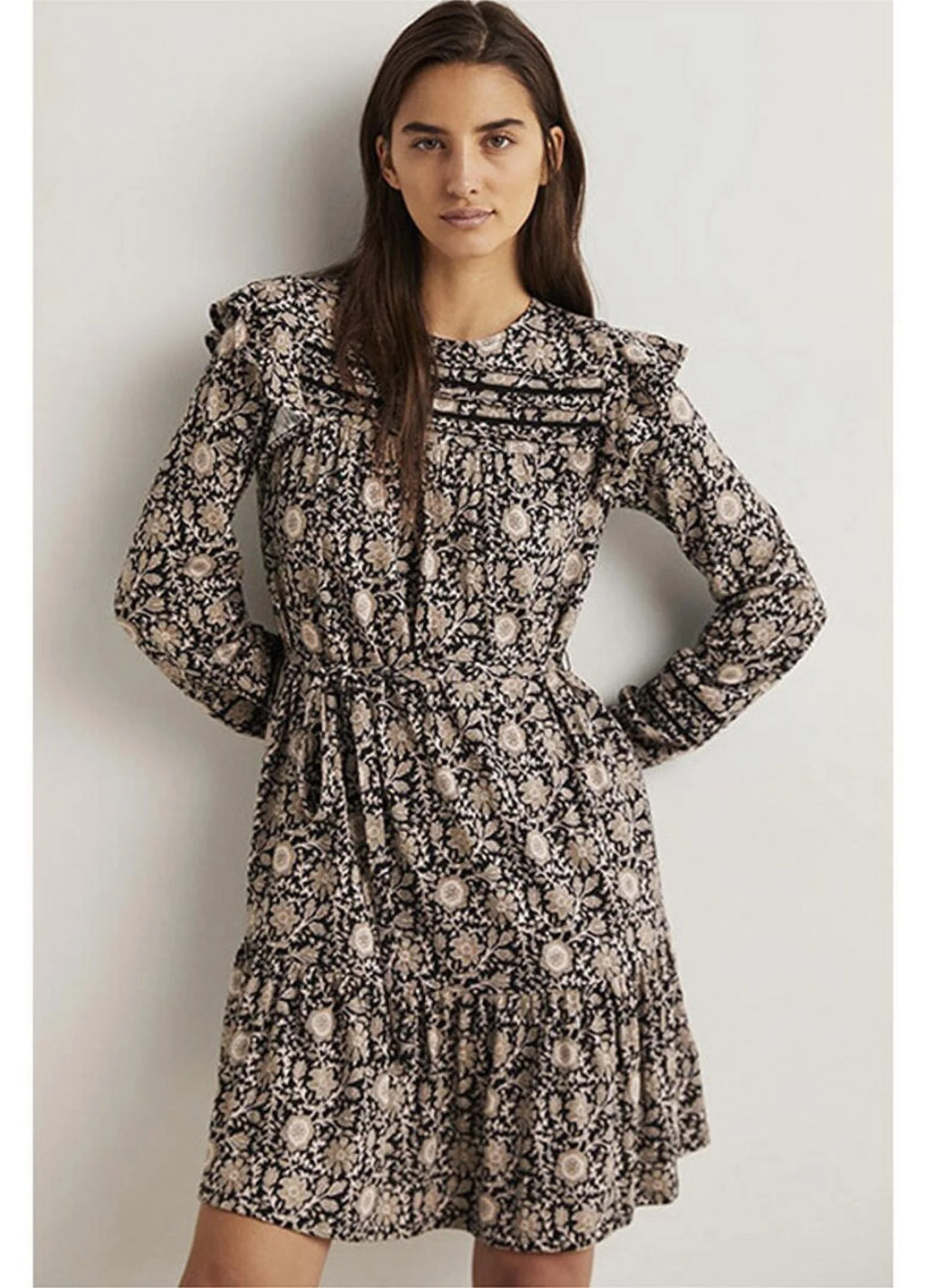 Комбинированное кэжуал платье Boden с цветочным принтом