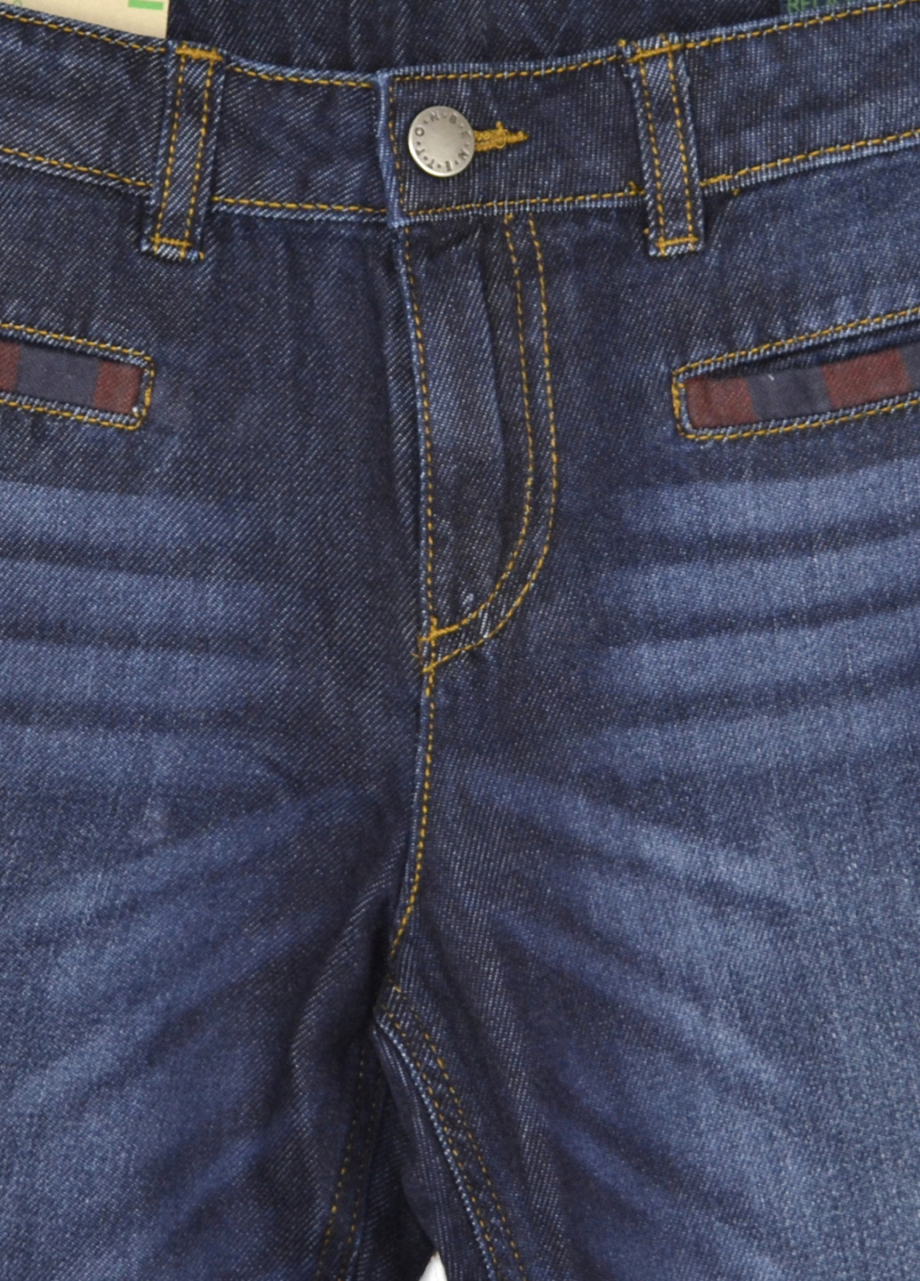 Темно-синие демисезонные со средней талией джинсы United Colors of Benetton